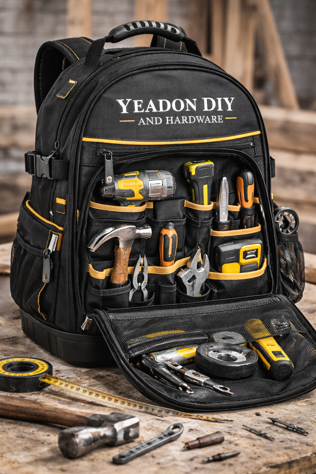 Tool Backpack Organizer – Heavy Duty Work Bag